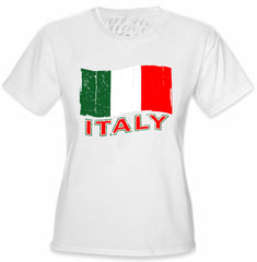 Italy Vintage Flag Girl's T-Shirt
