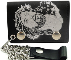 Jesus Christ Genuine Leather Chain Wallet