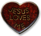 Jesus Loves Me Heart Lapel Pin