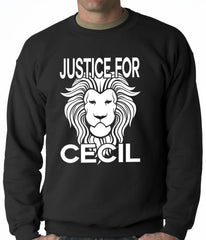 Justice For Cecil The Lion Adult Crewneck