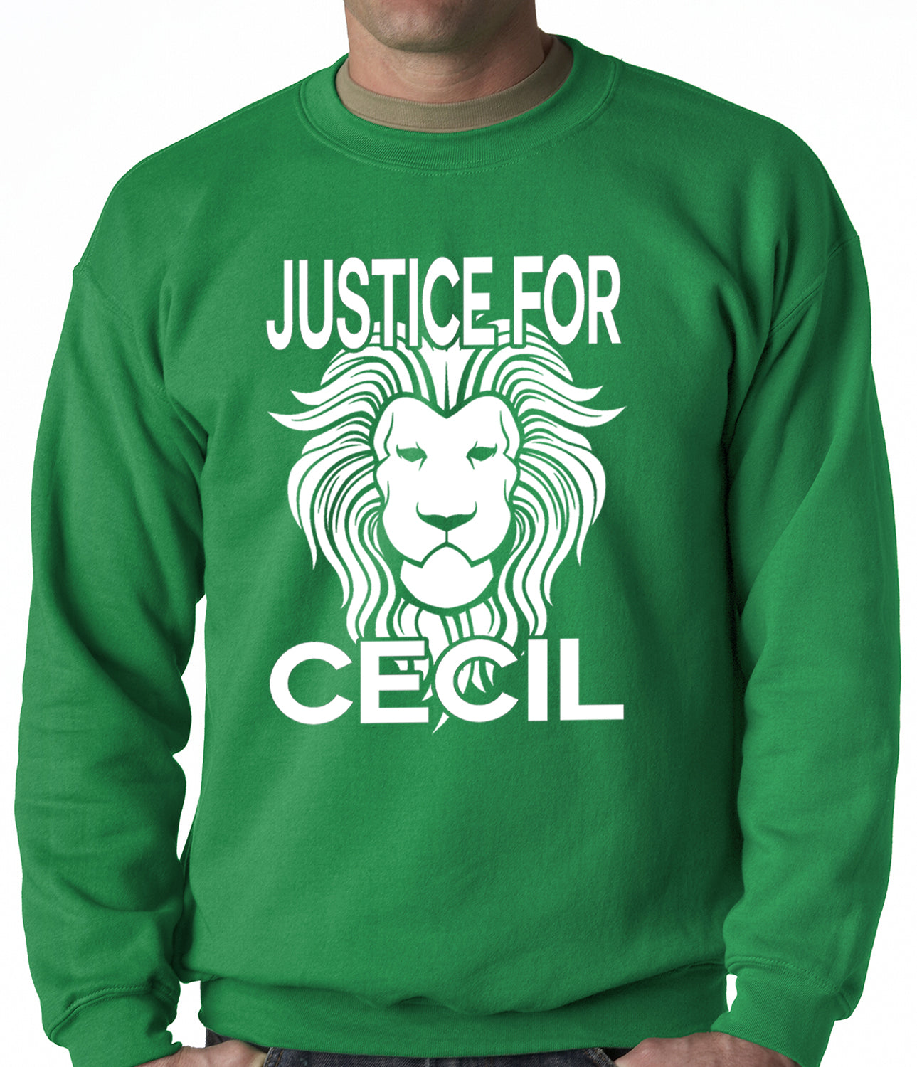 Justice For Cecil The Lion Adult Crewneck