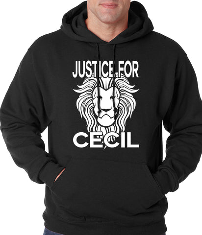 Justice For Cecil The Lion Adult Hoodie