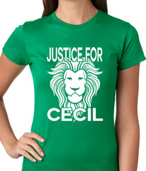 Justice For Cecil The Lion Ladies T-shirt