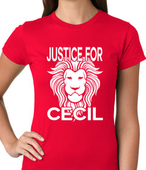 Justice For Cecil The Lion Ladies T-shirt