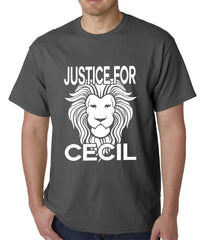 Justice For Cecil The Lion Mens T-shirt