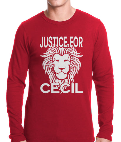Justice For Cecil The Lion Thermal Shirt
