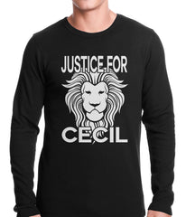 Justice For Cecil The Lion Thermal Shirt