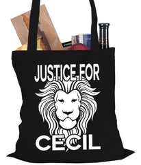 Justice For Cecil The Lion Tote Bag