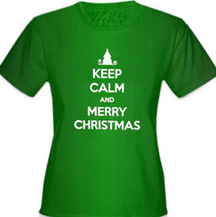 Keep Calm And Merry Christmas Girl's T-Shirt