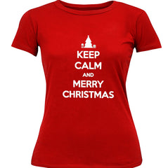 Keep Calm And Merry Christmas Girl's T-Shirt