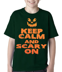 Keep Calm and Scary On Funny Halloween Kids T-shirt