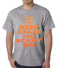 Keep Calm and Scary On Funny Halloween Mens T-shirt