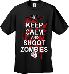 Keep Calm And Shoot Zombies Men's T-Shirt