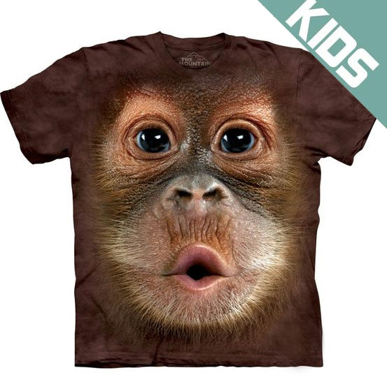 Kid's Baby Orangutan Big Face T-Shirt