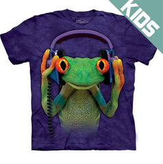 Kid's DJ Peace Frog Big Face T-Shirt