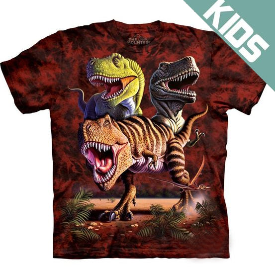 Kid's T-Rex Collage Big Face T-Shirt