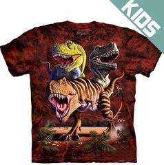 Kid's T-Rex Collage Big Face T-Shirt