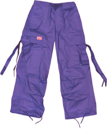 Kids Unisex Basic UFO Pants (Dark Purple)