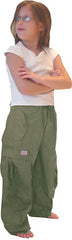 Kids Unisex Basic UFO Pants (Moss Green)