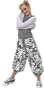 Kids Unisex Basic UFO Pants  (White)