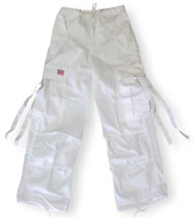 Kids Unisex Basic UFO Pants  (White)