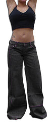 Kikgirl Jeans - KikGirl 26" Deluxe Wideleg Pants (Black Denim)