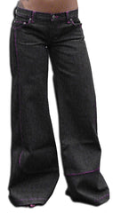 Kikgirl Jeans - KikGirl 26" Deluxe Wideleg Pants (Black Denim)