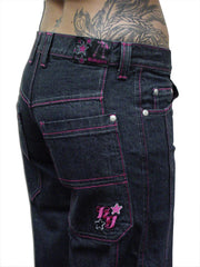 Kikgirl Jeans - KikGirl 26" Deluxe Wideleg Pants (Black Denim)