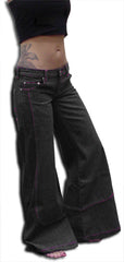 Kikgirl Jeans - KikGirl 26" Deluxe Wideleg Pants (Black Denim)