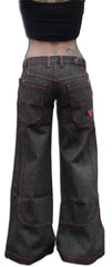 Kikgirl Jeans - KikGirl 26" Deluxe Wideleg Pants (Black Denim)