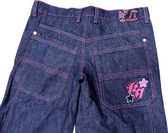 KikGirl Jeans - KikGirl 26" Deluxe Wideleg Pants (Blue Denim)