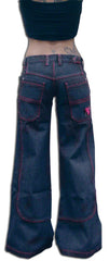 KikGirl Jeans - KikGirl 26" Deluxe Wideleg Pants (Blue Denim)