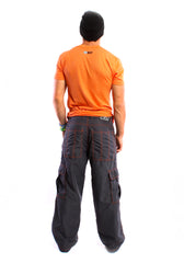 Kikwear 23" Microsuede Cargo Pants (Charcoal Grey)