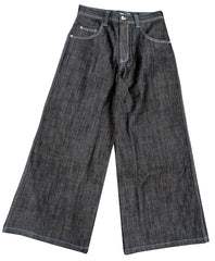 Kikwear Jeans - Kikwear 32"  Bottom Super Deluxe Wide Leg  Pant (Black Denim)