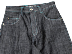 Kikwear Jeans - Kikwear 32"  Bottom Super Deluxe Wide Leg  Pant (Black Denim)