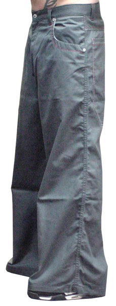 Kikwear 32'' Twill Old Skool Pants (Charcoal Grey) | Be Wild –