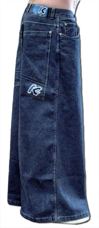 Kikwear 38" Severe WideLeg Raver Pants (Blue Denim)