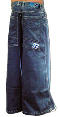 Kikwear 38 Severe WideLeg Raver Pants Blue Denim Be Wild Bewild