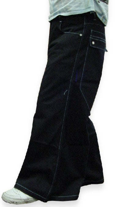 Kikwear Jeans - Kikwear 42" Wide Leg Soft Denim Jeans (Black)