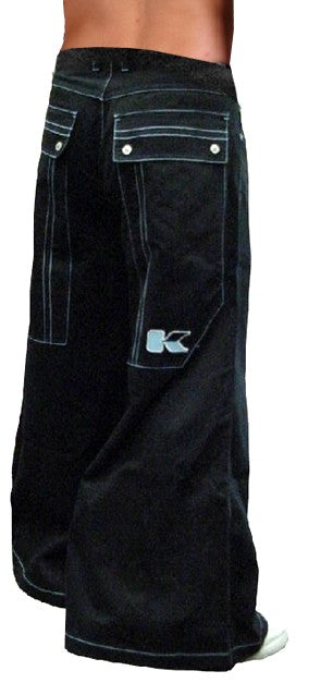 Kikwear Jeans - Kikwear 42" Wide Leg Soft Denim Jeans (Black)