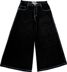 Kikwear Jeans - Kikwear 42" Wide Leg Soft Denim Jeans (Black)