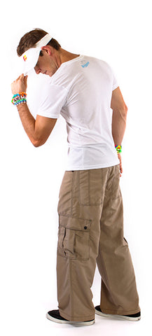 Kikwear Jeans - Khaki 23" Microsuede Cargo Pants 