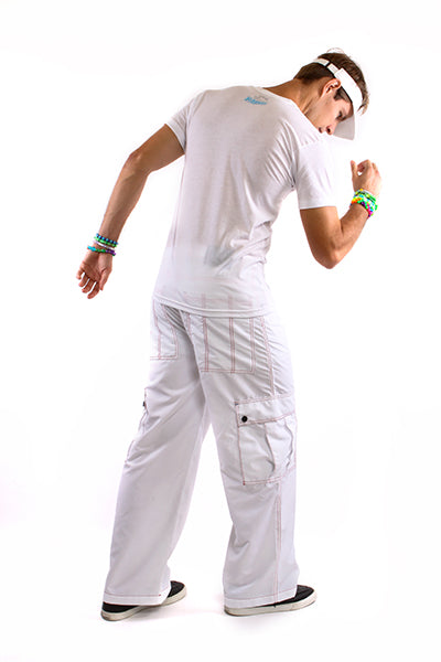 Kikwear Jeans - Kikwear White 23" Microsuede Cargo Pants –