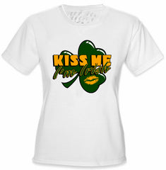 Kiss Me I'm Irish Shamrock Girl's T-Shirt