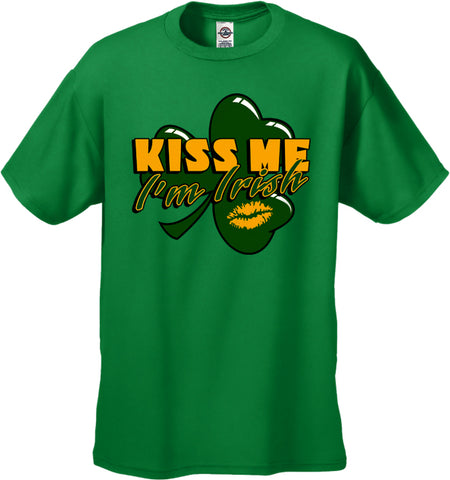 Kiss Me I'm Irish Shamrock Men's T-Shirt