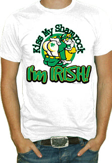 Kiss My Shamrock I'm Irish Mens T-Shirt