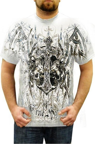 Konflic Clothing "True Heart Silver Cross" T-Shirt