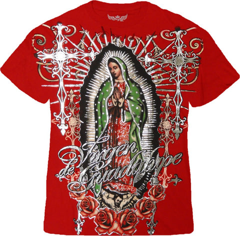 Konflic Clothing "Vision of Guadalupe" T-Shirt  (Red)
