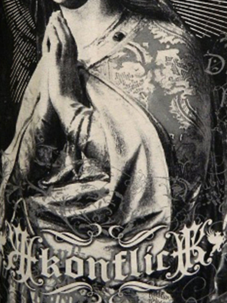 Konflic The Virgin Mary Men's T-Shirt (Black)