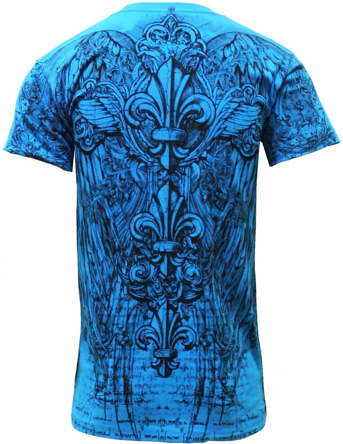 Konflic Triple Fleur De Lis T-Shirt (Blue) – Bewild